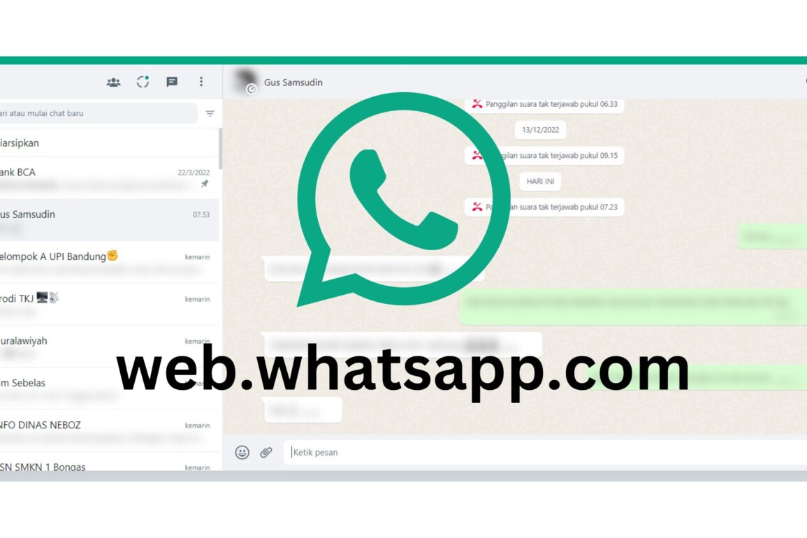 cara whatsapp web blur