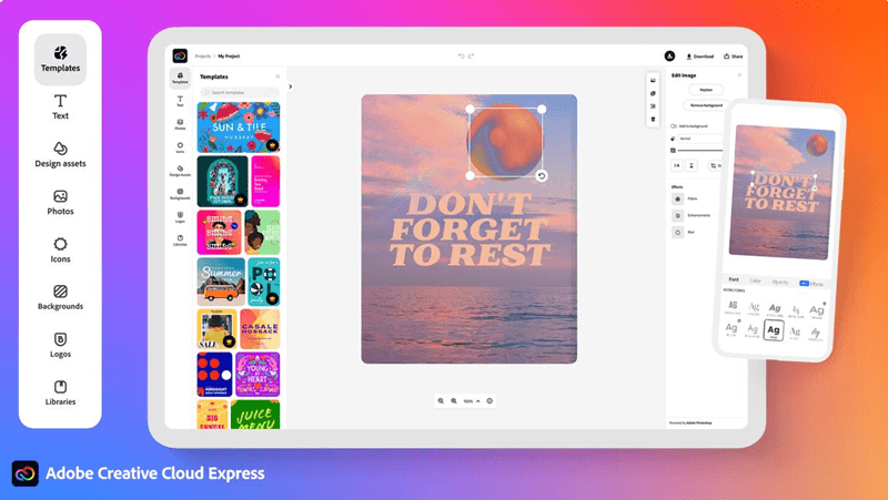 Adobe Express - alternatif canva