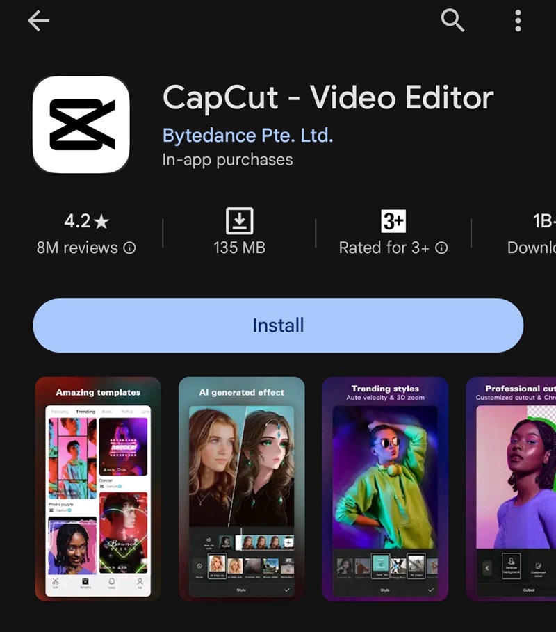 Cara Install Aplikasi CapCut 1