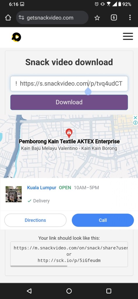 Cara Download Video Snack Video Via Web Browser 4