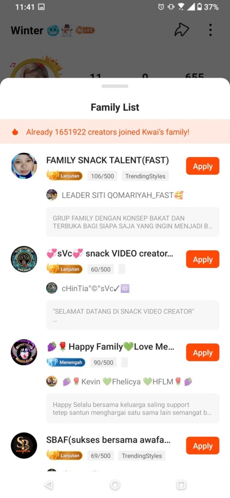 Cara Gabung Family Snack Video 2