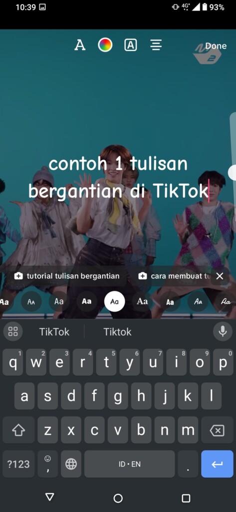 Cara Membuat Tulisan Bergantian di TikTok 5