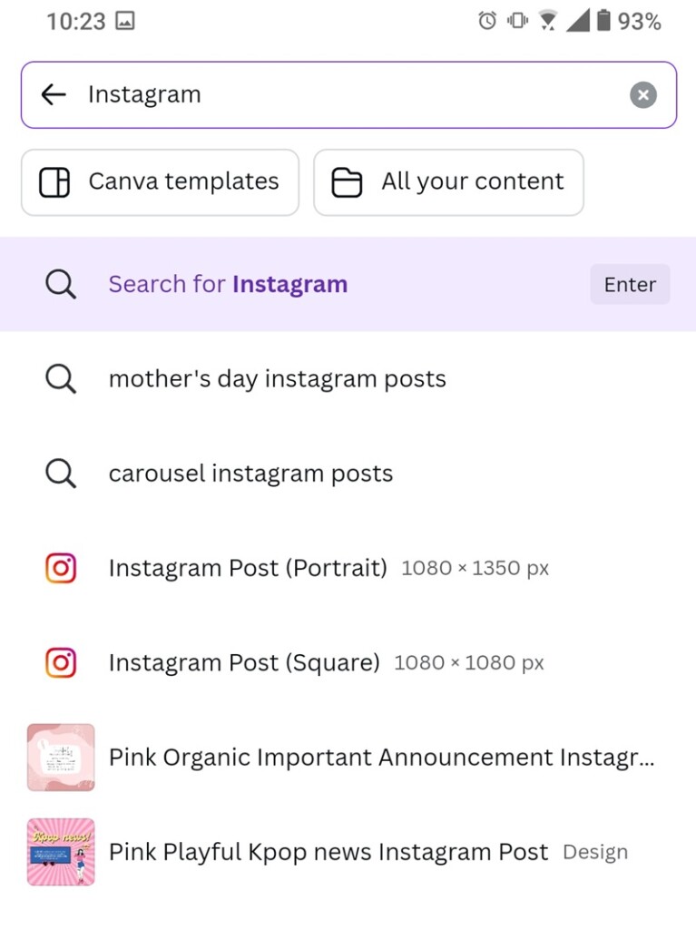 Cara Pakai Template Canva untuk Instagram 2