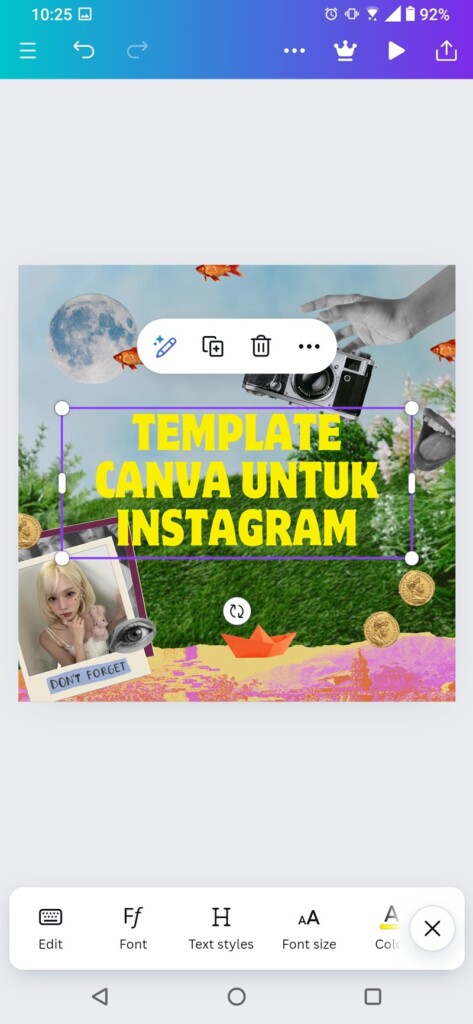 Cara Pakai Template Canva untuk Instagram 5