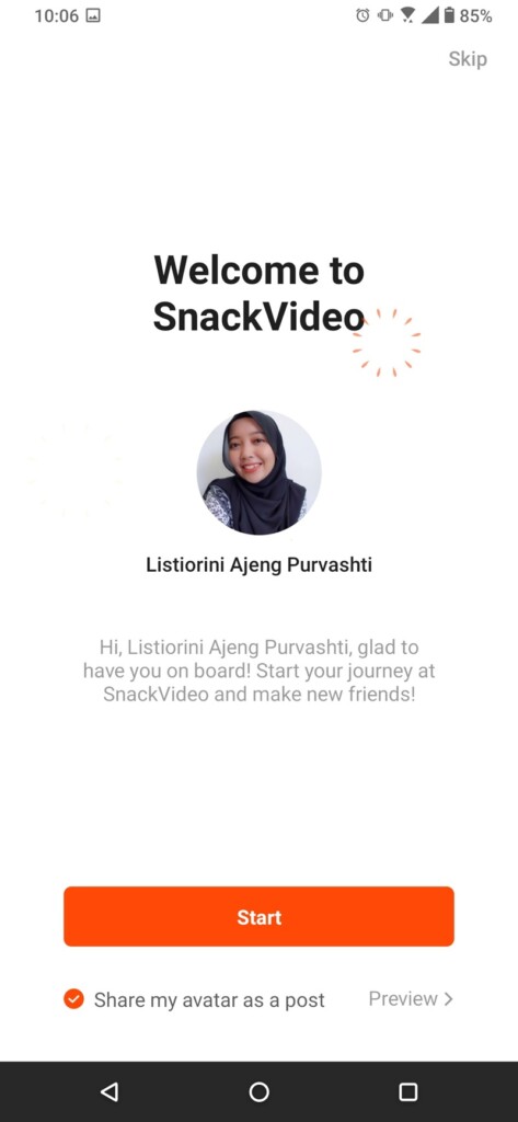 Cara Upload Video di Snack Video 4