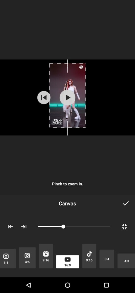 Cara Zoom Video di Inshot 7