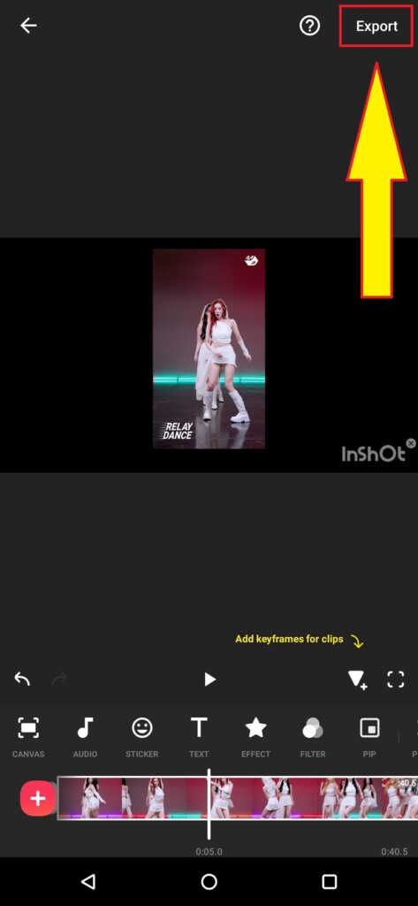 Cara Zoom Video di Inshot 8