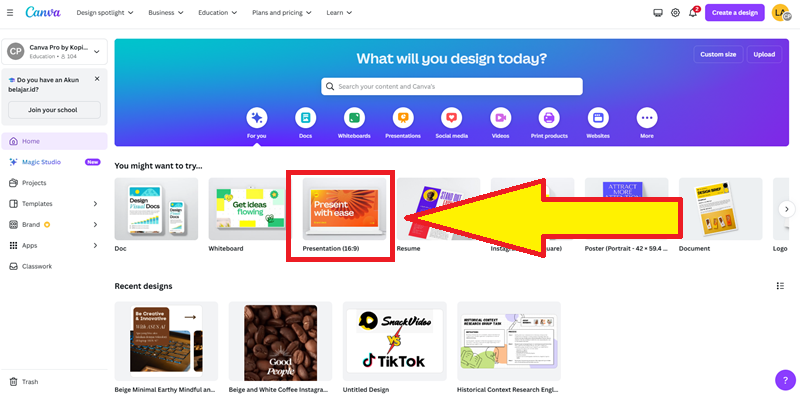 Cara Membuat Presentasi di Canva 2