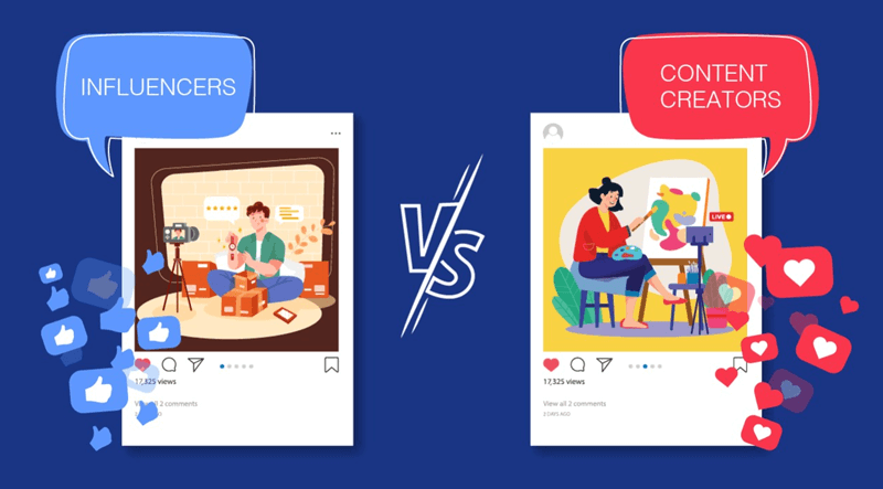 Tujuan Utamanya - perbedaan influencer dan content creator
