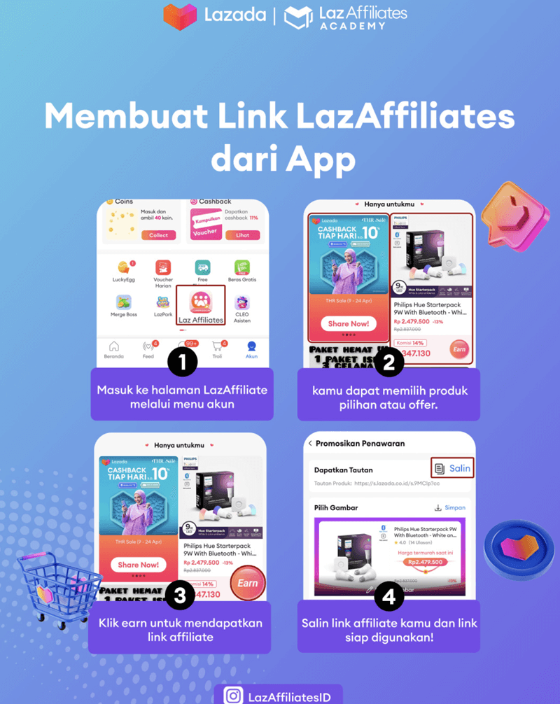 Cara Daftar Affiliate Lazada