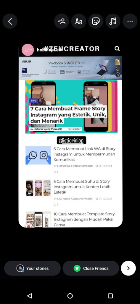 Cara Membuat Repost Story Instagram seperti iPhone 7