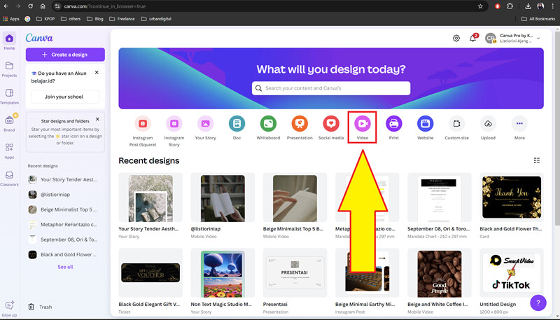 Cara Membuat Video di Canva 1