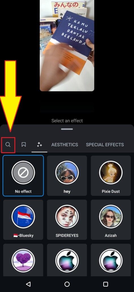 Cara Cari Efek di IG 4