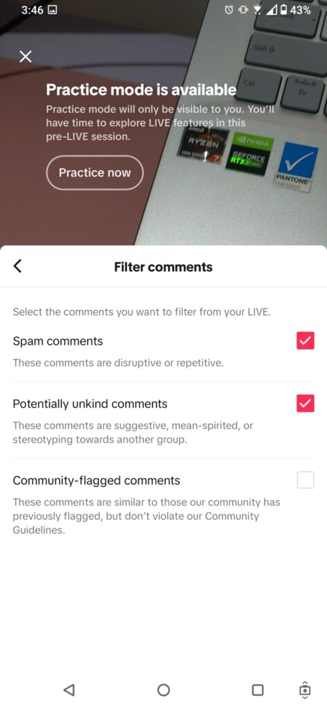 Cara Filter Komentar Live TikTok 5