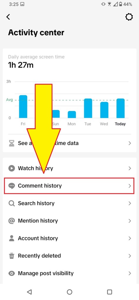Cara Mengecek Riwayat Komentar TikTok 4