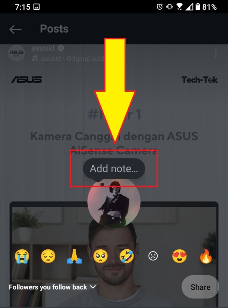 Cara Note di Postingan IG 3