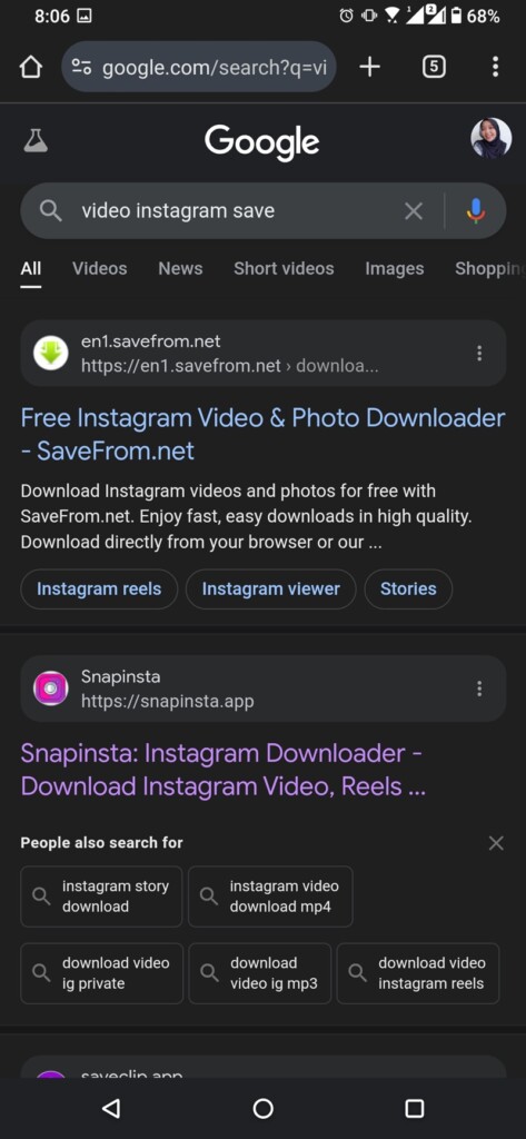 Cara download video Instagram dengan musik 3