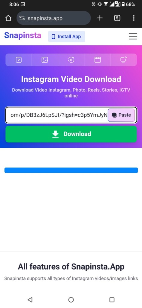 Cara download video Instagram dengan musik 4