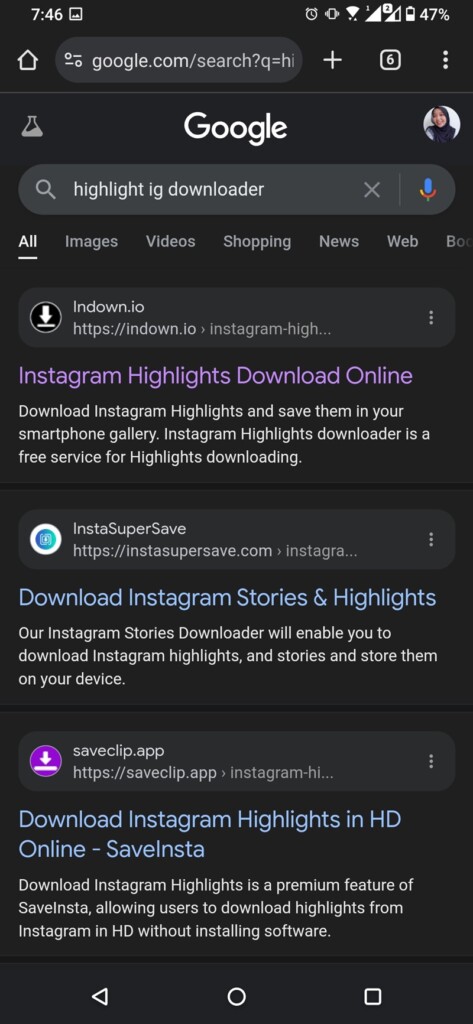 cara download higlight instagram 4