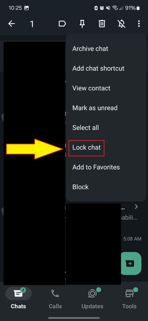Cara Mengunci Chat WA 3