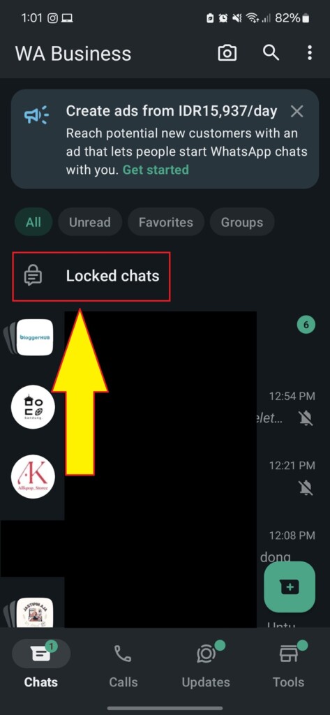 Cara Mengunci Chat WA 4
