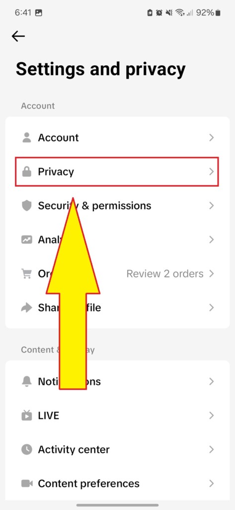 Cara Private Akun TikTok 2