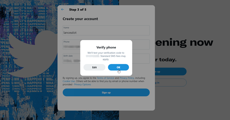 Perhatikan Email dan Nomor HP Akun Twitter