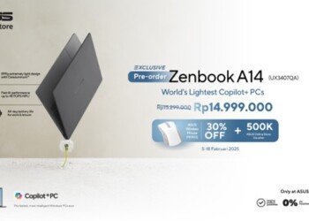 ASUS Zenbook A14, Laptop Copilot+ PC Paling Ringan Segera Mendarat