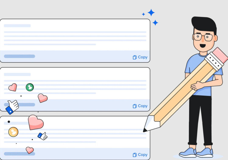 cara menulis caption facebook pakai ai