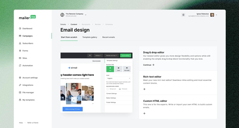 MailerLite - tools email marketing
