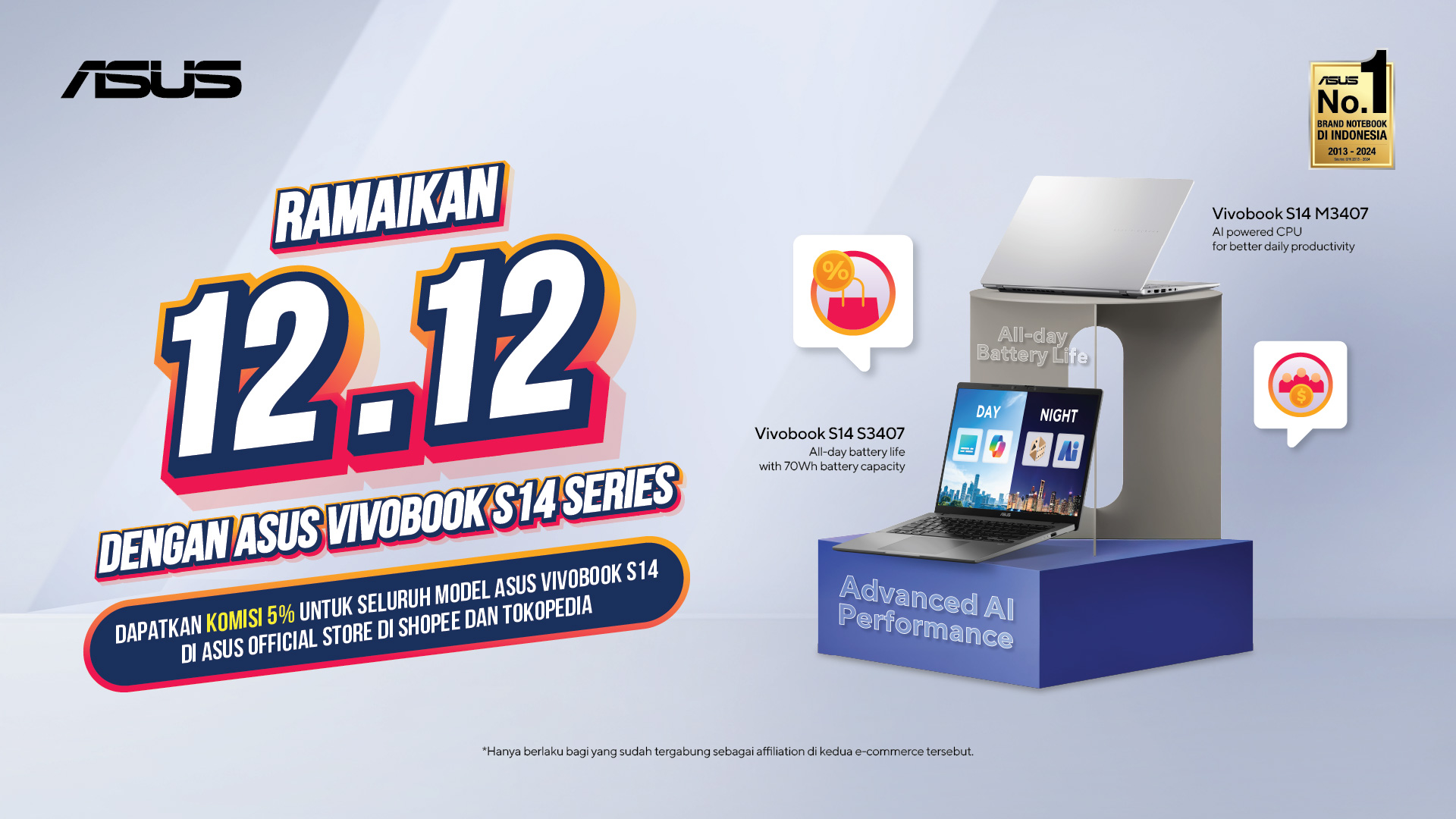 Komisi Affiliate Produk ASUS