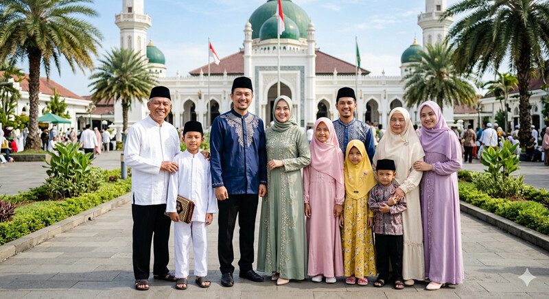 Prompt AI untuk Foto Keluarga Lebaran
