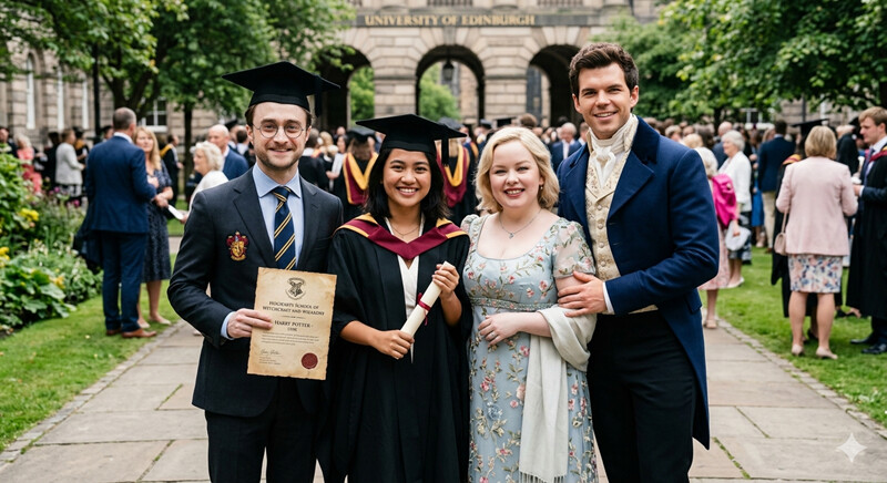 Prompt AI untuk Menggabungkan Foto Bertema Wisuda, Sekolah, dan Nostalgia